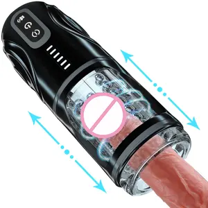 Đồ chơi tình dục dành cho người lớn Nam thủ dâm công cụ Telescopic xoay với giọng nói masturbators cho âm đạo Vibrator Đồ chơi tình dục cho nam giới