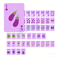 Nouvelles cartes de mahjong américaines professionnelles imprimées, design personnalisé, cartes de poker mahjong en PVC imperméables