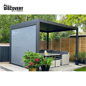 Pergola de jardin en aluminium à prix d'usine, gazebo motorisé, toit à lames orientables, imperméable, pergola bioclimatique d'extérieur - Product Image 5