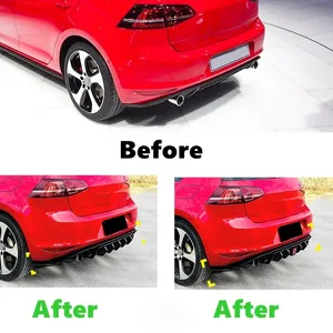 StarNav Pour Golf 7 MK7 GTD 2013 2014 2015 2016 Diffuseur de pare-chocs arrière Spoiler Accessoires Garniture extérieure de voiture Kits de carrosserie - Product Image 6