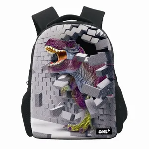 공룡 인쇄 학교 가방 편안한 패딩 패션 트렌드 학교 가방 부드러운 핸들 저렴한 배낭