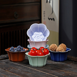 Plato de cerámica para frutas, diseño de flor de cerezo, tazón pequeño para aperitivos, postres, té, condimentos, para servir en fiestas. - Product Image 1