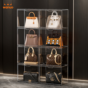 WANUO Étui de présentation transparent pour sacs à main, boîtes de présentation pour sacs à main et cadeaux, bacs et boîtes de rangement en <span class=keywords><strong>plastique</strong></span> avec porte magnétique - Product Image 6