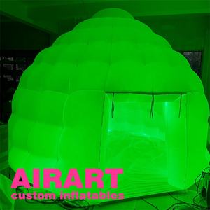 Tente igloo gonflable d'hiver à LED pour le <span class=keywords><strong>camping</strong></span>, tente dôme portable avec souffleur pour les activités <span class=keywords><strong>de</strong></span> <span class=keywords><strong>club</strong></span>, station d'approvisionnement pour les courses - Product Image 4