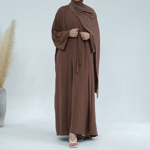Loriya Set Abaya 2 Potong Laris Manis Pakaian Islami Pakaian Muslim Tradisional Abaya Dubai untuk Wanita Muslim Desain Abaya - Product Image 2