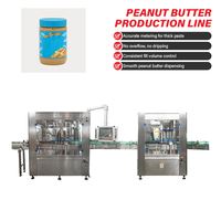 Machine de remplissage de beurre de cacahuètes entièrement automatique personnalisée en usine, machine de remplissage, de bouchage et d'étiquetage de mayonnaise