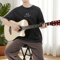 HEBIKUO 38C Factory Professional Wholesale 38 Inch Acoustic Guitar- 6-string Guitar for Beginner-popular Stringed Instruments