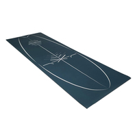 Tapis de yoga antidérapant en caoutchouc PU avec logo imprimé personnalisé, tapis d'entraînement pour le surf