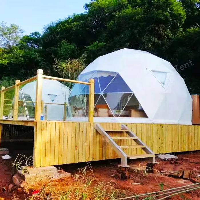 स्टील फ्रेम इग्लू Geodesic गुंबद घर तम्बू आउटडोर घटना के लिए