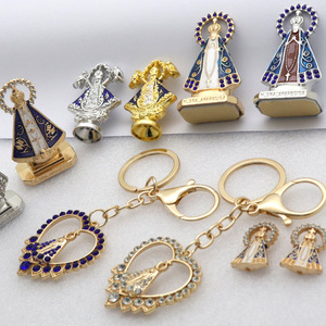 Nuestra Señora <span class=keywords><strong>de</strong></span> Apareció Concepción Regalos Estatuilla pequeña Coche Adornos para el hogar Metal Brasil Decoración religiosa católica - Product Image 2