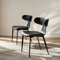 Chaise de salle à manger en cuir véritable de style vintage, avec un toucher luxueux et haut de gamme, chaise nordique en cuir ciré à dossier souple