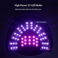 Lampe à ongles UV/LED à double source lumineuse haute puissance à séchage rapide avec 57 perles LED, lampe de polymérisation portable modèle S11