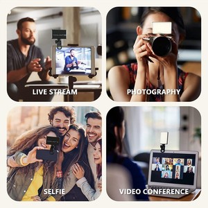 Lampe de remplissage pour selfie de téléphone à 120 LED avec batterie 3000 mAh et clip à vis 1/4, éclairage vidéo pour <span class=keywords><strong>TikTok</strong></span> Live et photographie - Catégorie de produit - Product Image 5
