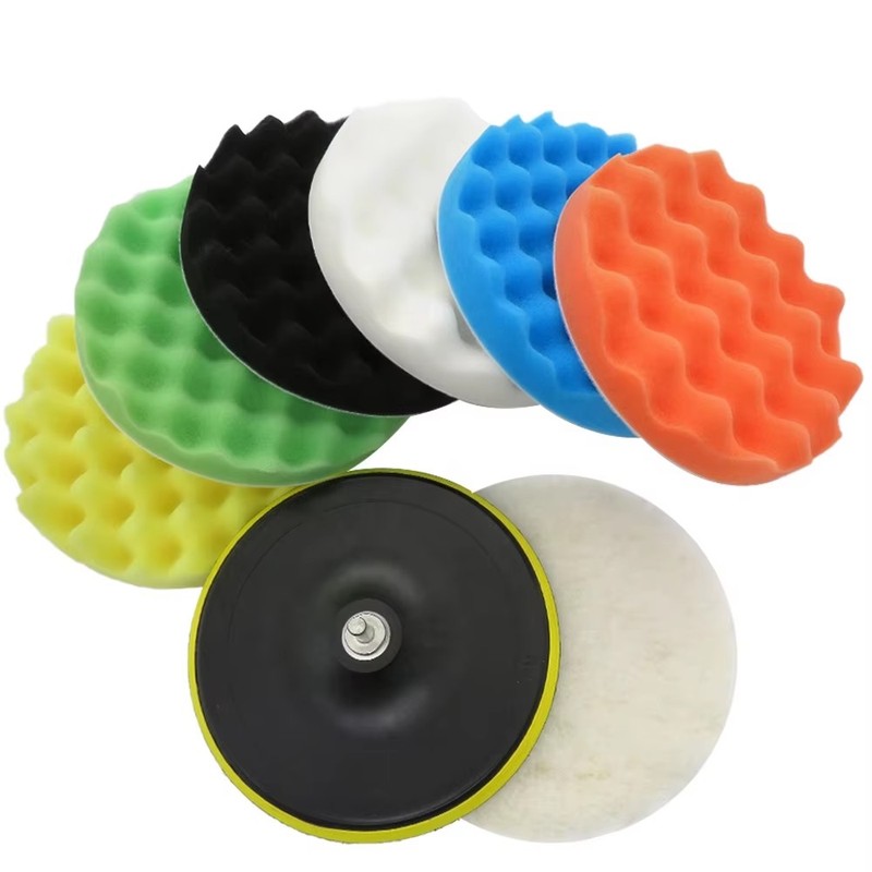 9PCS 7Inch Waxing Sponge Polishing Pads