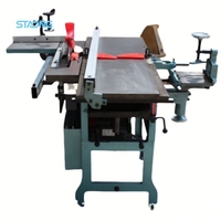 Machine à bois combinée économique à prix d'usine, 4 fonctions : dégauchisseuse, scie, raboteuse, perceuse, avec moteur