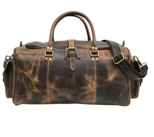 BOLSA DUFFEL de cuero de cazador de diseño personalizado producto bolso de cuero hecho a mano bolsa de viaje moda occidental precio de producción a granel - Product Image 1