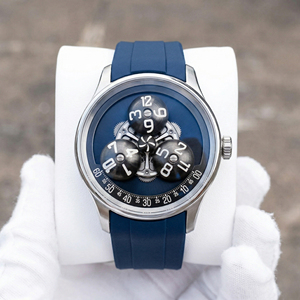 Reloj <span class=keywords><strong>de</strong></span> Pulsera Automático Mecánico OEM ODM con Movimiento <span class=keywords><strong>de</strong></span> Hora Errante, Complicaciones, Luminoso, Cristal <span class=keywords><strong>de</strong></span> Zafiro Abombado y Correa <span class=keywords><strong>de</strong></span> Silicona - Product Image 1