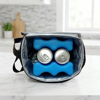 Sac isotherme réutilisable en forme de vague, léger, pour refroidir les boissons, boîte à lunch, sac de camping et pique-nique
