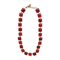 Collier en acier inoxydable avec perles de strass en cristal, plaqué or PVD, tendance, pour les fêtes, durable, résistant, bijoux de mode