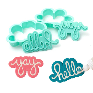 Emporte-pièces Sweet Sugerbelle, ensemble de tampons et de découpeurs, <span class=keywords><strong>mots</strong></span>, emporte-pièces pour fondant, pâte à biscuits, moule à biscuits pour glaçage royal - Product Image 3