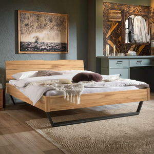 Design Minislist <span class=keywords><strong>testiera</strong></span> in legno massiccio con gambe allungabili in metallo singolo <span class=keywords><strong>letto</strong></span> <span class=keywords><strong>matrimoniale</strong></span> per soggiorno mobili in stile retrò - Product Image 2