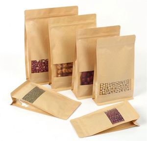 Bolsa de Papel Kraft Negra y Marrón con Cierre Ziplock, 12x22cm, Paquete Promocional al por Mayor - Product Image 4