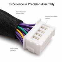 Kit de câblage automobile personnalisé à 12 circuits, conducteur en cuivre protégé PBT/Nylon, connecteur auto multipolaires, réparation automobile