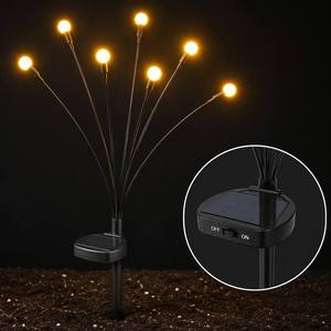 مصباح شارع LED يعمل بالطاقة الشمسية مقاوم للماء IP65 على شكل يراعة لتزيين ممرات الحدائق مع إضاءة متمايلة على مستوى الأرض تعمل بالبطارية - Product Image 6