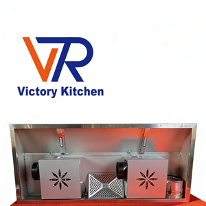 VICTORY Hotte murale en acier inoxydable avec déflecteur, débit d'extraction 18-20 m³/min, pour cheminée, cuisine commerciale, usage hôtelier, gaz - Product Image 6