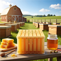 Nouvel ensemble de 7 cadres de ruche auto-écoulants AEAI pour miel, équipement d'apiculture, outil d'élevage des abeilles, PP de qualité alimentaire, garantie de 3 mois