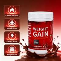 Poudre Protéinée pour Prise de Poids Adulte Saveur Chocolat, Hypercalorique, Gainer de Masse pour Développement Musculaire, Sans Gluten, Faible Teneur en Sucre, Fitness