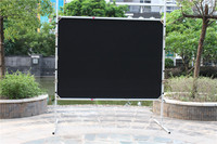 Écran de projection pliable rapide TELON MGF-OSF 120-250 pouces noir avec flight case, support portable pour home cinéma, projection avant/arrière