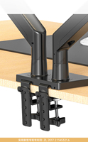 Support double écran NB G32 22-32\" en alliage d'aluminium avec bras à ressort à gaz, mouvement complet, supporte une charge jusqu'à 2-15 kg pour chaque écran