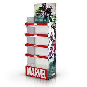 Tienda de juguetes Pos al por menor personalizada <span class=keywords><strong>Estantería</strong></span> para niños Piso de cartón <span class=keywords><strong>Funko</strong></span> <span class=keywords><strong>Pop</strong></span> Product Rack Doll Merchandise Paper Display Stand - Product Image 1