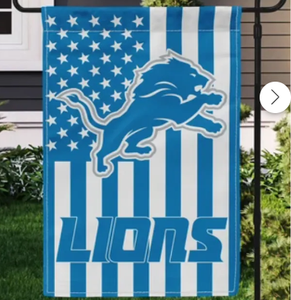 Drapeau de jardin des <span class=keywords><strong>Detroit</strong></span> Lions 12*18, adapté aux décorations intérieures et extérieures de jardin, de cour et de rue, bannière de jardin de qualité supérieure à double face - Product Image 6