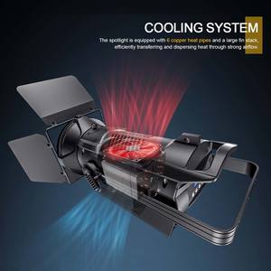 Holofote de Teatro LED de Alta Potência SHEHDS 250w 350w com Lente <span class=keywords><strong>Fresnel</strong></span> de Vidro HD para Iluminação de Palco com Zoom - Product Image 3