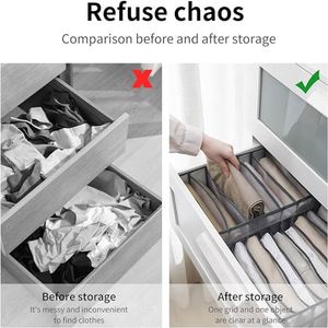 4PCS Fabric & PP Material Wardrobe Closet Organizer <b>Storage</b> Clothing and Jean <b>Storage</b> Organizer with Drawers - Product Image 6