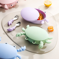 Bol pour bébé, assiette pour enfants, bol d'alimentation, cuillère pour tout-petits, fourchette pour enfants, bol pour enfants, ensemble de vaisselle pour tout-petits