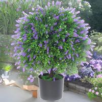 Haute qualité topiaire artificielle bonsaï arbre pots faux lavande fleur arbre pour mariage maison jardin décor