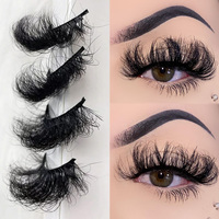 Proveedores de pestañas Venta al por mayor Fluffy Mink Lashes 25 Mm Siberian Mink Lashes Dramatic Long 3D 25 Mm Mink Lashes