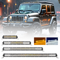 7 pouces 14 pouces 20 pouces 26 pouces Double rangée LED barre lumineuse de travail blanc ambre Combo faisceau auxiliaire conduite lampe pour camion pick-up ATV