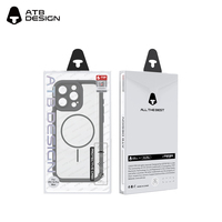 Étui de téléphone portable transparent à charge magnétique de luxe, mat et antichoc, ATB