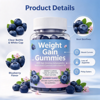 Bonbons gélifiés personnalisés pour la prise de poids avec des bienfaits pour la croissance musculaire - Complément alimentaire naturel à base de plantes pour les courbes et l'amélioration des fesses chez la femme