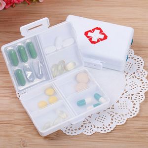 Small Portable Manual Pill Organizer Creative Double Layer PP Medicine Box First Aid Storage <b>for</b> Outdoor Use - Product Image 3