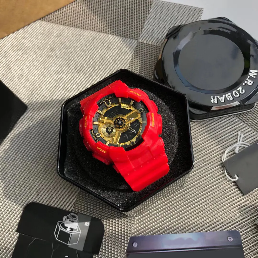 Top Brand Luxury G Style Sport Waterproof Watch Shock Resist Men Clock Relogio Transparente Color LED Analog Watches