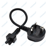 UK BS1363 prise secteur vers IEC C5 3pin câble d'alimentation pour ordinateur portable PC moniteur Type G adaptateur rallonge 30cm