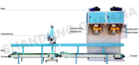 10KG-50KG Ventes directes d'usine Ceinture de matériaux mélangés Balance d'ensachage à double seau