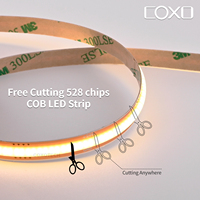 Tira de Luz LED COB de Corte Libre COXO Adaptable a Cualquier Longitud PCB Estañado 528 Chips Tira de Luz LED COB de Corte Libre