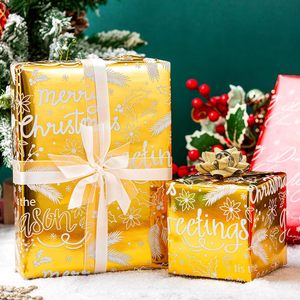 Christmas <b>Wrapping</b> <b>Paper</b> Roll 17 Inch X 33 Feet Double Side Recyclable Gift Craft Gold Metallic Foil - Product Image 6