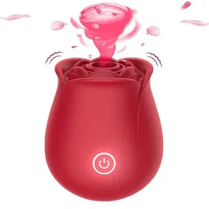 10 Frequency Suction Sucking Sextoy Rechargeable Waterproof silicone Adult Toys Rose Vibrators Rose toys supplier